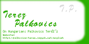 terez palkovics business card